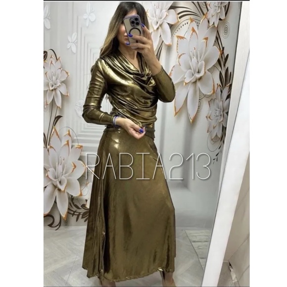 ZARA DRAPED DRESS LIMITED EDITION - Picture 2 of 14